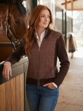 Vintage Lauren Ralph Lauren Shoulder Patch Full Zip Sweater